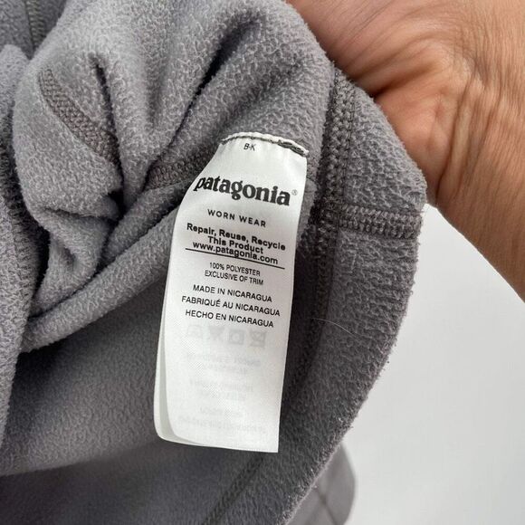 Patagonia Unisex Men's Micro D Fleece Quarter-Zip Pullover Sweater Gray Small - Picture 6 of 9
